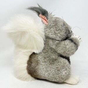Trudy 1983 Fluffy Gray Squirrel Plush Toy USA Realistic Lifelike Stuffed Animal